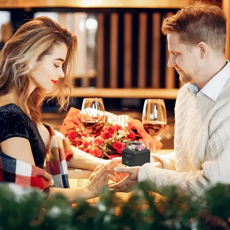 "Eternal Love" Set - Heart of the Ocean Necklace + Box with a Real Eternal Rose 🌹💎